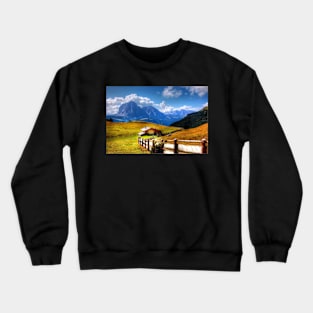 A-picturesque-scene-of-a-wooden-fence Crewneck Sweatshirt